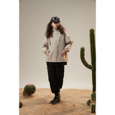 Unisex Jacket Loose Hooded Coat Oblique Zipper Mechanical Style Jacket